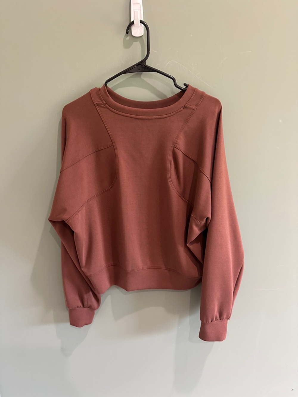 Cropped Rust Crewneck Sweatshirt